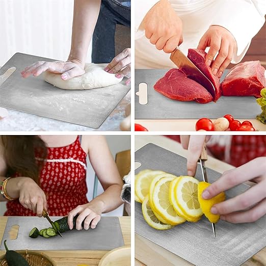 Titanium Stainless Steel Cutting Board – Durable & Hygienic Kitchen Essential