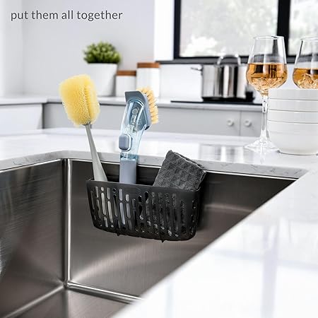 Slim Kitchen Sink Sponge Holder – Large Capacity