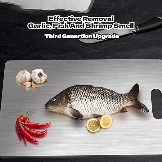Titanium Stainless Steel Cutting Board – Durable & Hygienic Kitchen Essential