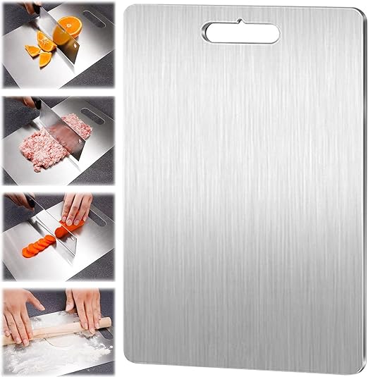 Titanium Stainless Steel Cutting Board – Durable & Hygienic Kitchen Essential