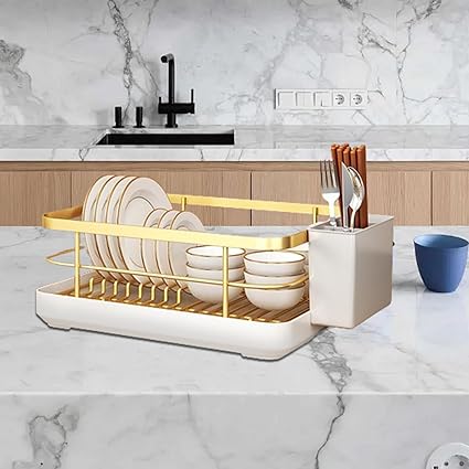 Kitchen Counter Dish Drying Rack – Gold